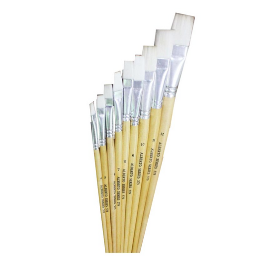 Alberto Artist Flat Brush Set 9 pcs