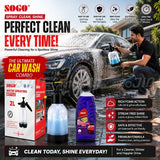 2L Portable Water Spraying Bottle With Sogo Foam & Shampoo Wax 1L