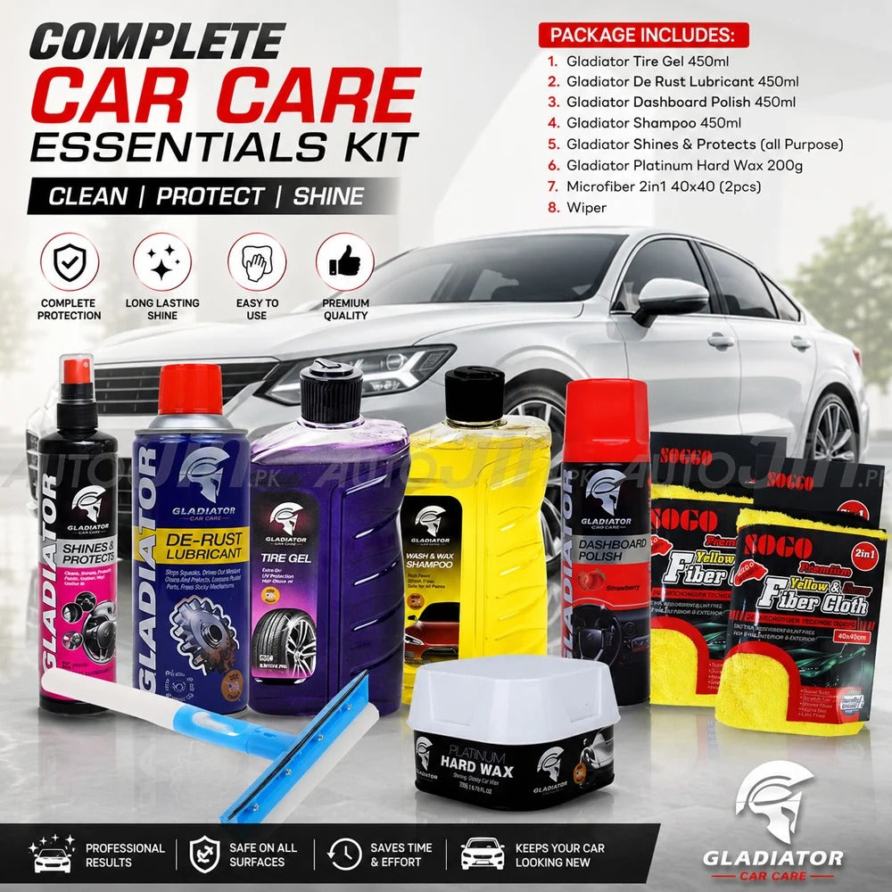 Gladiator Car Cure Kit - Pack Of 8