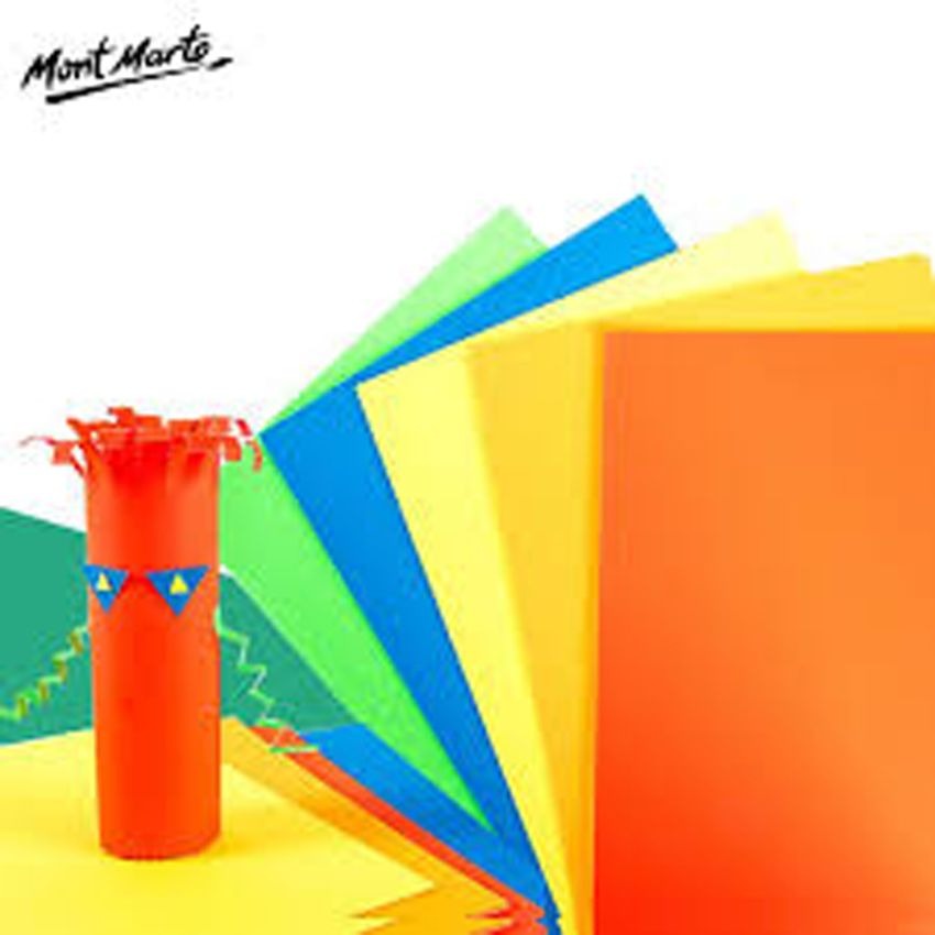 Mont Marte Fluro Art Card Pack 5 Color 230gm 30pcs A4 MSB0069