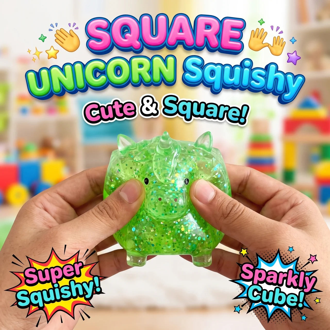 Glitter Unicorn Squishy Toy